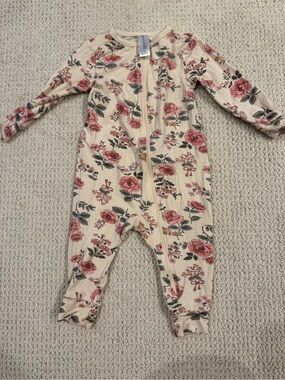 Modern moments Floral Long Sleeve Zipper Pajamas size 12 months